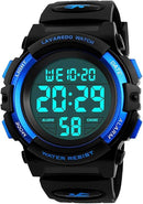Kids Watch,Boys Watch for 3-15 Year Old Boys,Digital Sport Outdoor Multifunctional Chronograph LED 50 M Waterproof Alarm Calendar Analog Watch for Children with Silicone Band,Kids Gift by TinyTreasures Baby Boutique