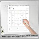 Wall Calendar 2025-2026, 18 Month Calendar from July 2025 to December 2026 14.5" x 11.8" Large Desk Calendar with Twin-Wire Binding for Home Office Planning Personal Organisers, Simple Style by TinyTreasures Baby Boutique
