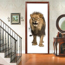 3D Peel and Stick Murals - Lion - Wallpaper Self-Adhesive Decals - Removable PVC Waterproof Door Poster for Bedroom Living Room Decoration - 30.3 x 78.7 inch by GreenHaven Gardens