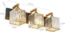 Modern Bathroom Vanity Light 3-Lights Black Gold Crystal Wall Lamp Bathroom Modern Crystal Vanity Lighting by CozyNest Decor
