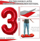 GOER Number 30 Balloons for 30th Birthday Party Decorations,42 Inch Jumbo Foil Helium Balloons for 30th Anniversary (Red) by TinyTreasures Baby Boutique