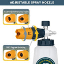 Sooprinse Foam Cannon with 1/4 Inch Quick Connector, Heavy Duty Car Foam Blaster Wide Neck Adjustable Snow Foam Lance for Pressure Washer, 1 Liter by GreenHaven Gardens