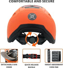Kid Bike Helmets for Boys and Girls | Fit Head 51-54cm Circumference | CPSC & NTA-8776 Dual Certified | Multi-Sport Helmets with LED Lights, Magnetic Buckle, Detachable Visor by TinyTreasures Baby Boutique
