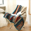 UKELER Boho Sherpa Throw 60'' x 50''- Bohemian Soft Plush Flannel Throw Blankets for Bed/Couch/Sofa/Office/Camping by CozyNest Decor