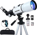 PISEZ 70400 Telescope for Adults & Beginner,70mm Aperture 400mm AZ Mount Astronomical Refracting Telescope for Kids Beginnerswith Carry Bag, Phone Adapter by TinyTreasures Baby Boutique