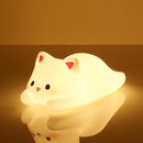 LOVERUIS Cute Night Light for Kids Cat Night-Light Baby Girl Squishy NightLight 1/3 Hour Timer Kitty Light Baby Dimmable Nursery Lamp Colorful Nightlight Gift for Kid Toddler Kawaii Bedroom (Kiki) by TinyTreasures Baby Boutique