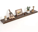 Floating Shelves for Wall Decor, 8 Inch Deep Rustic Solid Elm Wood Floating Shelves Wall Mounted, Wall Shelves with Invisible Bracket for Living Room Bathroom Bedroom Kitchen, 48 Inch Set of 1, Walnut by CozyNest Decor