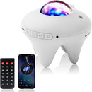 Galaxy Moon Projector, Star Night Light Projector with Bluetooth Connection for Music and Timer and Remote Control for Kids Adults Bedroom Party Bar Decoration (White) by TinyTreasures Baby Boutique