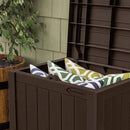 Suncast 17 x 22 Inch Resin 22-Gallon Patio Storage Deck Box, Java Brown (2 Pack) by CozyNest Decor