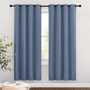 NICETOWN Blackout Curtain Drapes for Living Room - Decorative Thermal Insulated Solid Grommet Top Room Darkening Window Treatments for Kids (Stone Blue, 1 Pair, 46 x 72-Inch) by TinyTreasures Baby Boutique