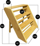 Bamboo Spice Rack Organizer - 3 Tier Foldable Wooden Spice Rack for Countertop, Cabinet & Drawer- Organic Bamboo-Extra Sturdy Wooden Spice Shelf, No Spice Jars Included by CozyNest Decor