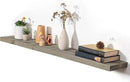 Fun Memories Floating Shelves for Wall Dec, 48"x8" Rustic Reclaimed Wood Shelves, Heavy-Duty Wall Mounted Shelves with Invisible Brackets for Living Room, Bedroom, Kitchen, Grey Finish, Set of 2 by CozyNest Decor