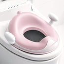 ANGELBLISS Baby Potty Training Toilet Seat with Soft Cushion Handles, Haute Collection, Double Anti-Slip Design and Splash Guard for Boys and Girls (Pink) by TinyTreasures Baby Boutique