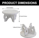Small Plant Stand Kitchen Display Stand 10 inch Plant Holder Plant Stool Round Stand Risers Farmhouse Rustic Balcony Decor Pedestal Board Washed White by GreenHaven Gardens