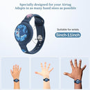 R-fun Waterproof Air Tag Bracelets [2 Pack] Compatible with Apple Air Tag Finders with Cartoon Pattern,Anti Lost GPS Item Finders Case Cover,Gray Car/Blue Shark by TinyTreasures Baby Boutique