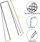 8 Inch Landscape Staples, More Thicker Heavy Duty 8 Gauge Galvanized Landscape Stakes, 125 Packs Garden Staples for Lawns, Weed Barriers, and Landscape Fabrics, Irrigation Hose, Tent Pegs by CozyNest Decor