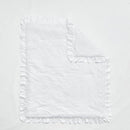 Tufted Ruffle Crib Bedding Set 3 Pieces Baby Boho Quilted Comforter with Fitted Sheet and Bed Skirt - Cute Ruffled Shabby Chic Baby Bedding Soft Blanket Design White by TinyTreasures Baby Boutique