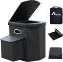 Upgrade XL Portable Toilet for Adults, Extra Large Portable Travel Floding Toilet, Camping Tall Toilets with Lid for Adults and Kids Compact Potty for Car,Hiking,Beach and Camping by TinyTreasures Baby Boutique