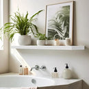LaVie Home Floating Shelves, 24 Inch Wall Shelf Set of 2, Hanging Shelf with Invisible Brackets, Wall Decor for Bathroom, Bedroom, Living Room, Kitchen Storage, Modern White by CozyNest Decor