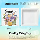 Summer Decor Farmhouse Summer Decorations Hello Sunshine Wooden Sign Rustic Home Decor 5 x 5 Inches by CozyNest Decor