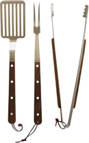 Lamson Premier 20" Walnut 3-Piece BBQ Set by GreenHaven Gardens