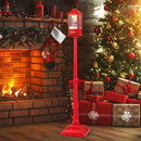 61 Inch Christmas Musical Street Lamp Post with Detachable Snow Globe Lantern-Red by LJGDeals