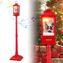 61 Inch Christmas Musical Street Lamp Post with Detachable Snow Globe Lantern-Red by LJGDeals