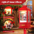 61 Inch Christmas Musical Street Lamp Post with Detachable Snow Globe Lantern-Red by LJGDeals