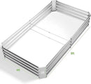 Land Guard 8×4×1ft Galvanized Metal Raised Garden Bed, Metal Planter Kit Box Outdoor for Deep-Rooted Vegetables, Flowers, Green and Herbs…… by GreenHaven Gardens