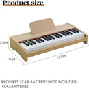 Kids Piano Keyboard, 37 Keys Digital Piano for Children, Toddler Music Educational Instrument Toy Wood Piano for 3+ Girls and Boys by TinyTreasures Baby Boutique