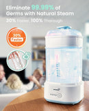 Bottle Sterilizer and Dryer, Compact Electric Steam Baby Bottle Sterilizer (Esterilizador de Biberones), Bottle Sanitizer for Baby Bottles, Pacifiers, Pump Parts Blue by TinyTreasures Baby Boutique