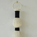 Macrame Wall Hanging Boho Wall Decor Small Sphericity Cotton Textile Tassel Hanging Fiber Yarn Art for Living Room Bedroom 27'' L x 2.3'' W by CozyNest Decor