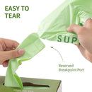 SUPERBIO 1.6 Gallon Handle Tie Compostable Food Scrap Bags For Counter Top Compost Bin, Small Compost Bags, 50 Count, 6 Liter, BPI & OK compost INDUSTRIAL Certified by GreenHaven Gardens