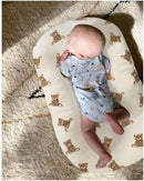 Little Jump Organic Cotton Muslin Baby Lounger Covers, 2 Pack, Soft Removable Slipcovers for Newborn Infant Lounger, for Girls Boys, Coffee Checkered (Teddey Bears & Kakhi) by TinyTreasures Baby Boutique
