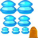 7Pcs Cupping Therapy Set-Professional Silicone Cupping, Suitable for Facial Body Massage/Deep Myofascial Release/Pain Relief/Muscle Relaxation & More (Blue,7pcs) by CozyNest Decor