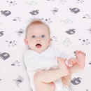 Wowelife Mini Crib Bedding Set for Boys, Premium 3-Piece Elephant Baby Bedding Set Elephant, Baby Nursery Comforter Bed Set with Crib Comforter, Skirt and Sheet, Gray by TinyTreasures Baby Boutique