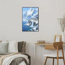 Winter lakeside town and snowy scenery merge together to form a landscape poster wall art suitable for living room bedroom and office by CozyNest Decor