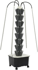 Hydroponic Growing Tower System Kit, 40-Plant Vertical Hydroponics Garden Tower with LED Grow Light, for Outdoor Indoor Herbs Fruits Vegetables Smart Garden Planter Kit by GreenHaven Gardens