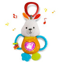 KiddoLab Bunny Teething & Rattle Musical Toy for Infants and Babies - Light-up, Sensory Chew & Interactive Toy for Infants - Baby Basket Stuffer for 3 Months and Up by TinyTreasures Baby Boutique