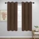 Easy-Going Blackout Curtains for Bedroom, Solid Thermal Insulated Grommet and Noise Reduction Window Drapes, Room Darkening Curtains for Living Room, 2 Panels (42 x 63 in, Brown) by CozyNest Decor