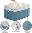 TheWarmHome Storage Baskets for Organizing - Extra Large 3 Pack 17x14x10 inch Storage Bins for Shelves Closet Nursery Bathroom Bedroom Baby Clothes Dog Toy Home Organization (White & Green) by TinyTreasures Baby Boutique
