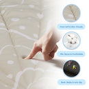 Baby Play Mat, Oversize Shell Tummy Time Mat with 6 Detachable Baby Activity Toys, Baby Gyms & Playmats for Babies 0-6 Months, Baby Mat for Floor Newborn Baby Shower Gifts (Beige) by TinyTreasures Baby Boutique
