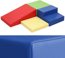 4-Piece PU Leather Baby Foam Climbing Blocks for Toddlers - Soft Play Climbing Toys for Toddlers - Foam Climbing Set for Crawling and Sliding Indoor (Red Yellow Blue) by TinyTreasures Baby Boutique