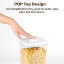 12 Pcs Pop Food Storage Containers Airtight Food Storage Containers Set with Lids Kitchen Pantry Organization and Storage, 3.4Qt, 2.8Qt, 2.1Qt, 1.2Qt by TinyTreasures Baby Boutique
