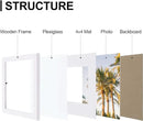 Vittanly 8x8 Picture Frames Set of 9, Shatter Resistant Plexiglass, Display 4x4 Pictures with Mat or 8x8 without Mat, Photo Frames for Wall Mount, Engineered Wood, White by CozyNest Decor