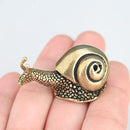 2pcs Snail decor Outdoor pond Garden snail figurine Brass Snail With feng shui decorative effect The meaning of the snail walk slowly and have a safe journey，Suitable for computer desk decoration by GreenHaven Gardens