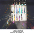 20pcs Large Colorful Crystal Prisms for Chandeliers Suncatchers, 63mm Crystal Icicle U-Drop Prisms Lamp Parts with Metal Bow Clips by GreenHaven Gardens
