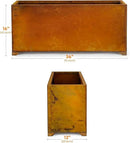 Stanbroil Corten Steel Planter Box for Outdoor Patio - 36 X12 X16 Inch Large Rectangular Metal Planter Box with Natural Rusty and Drainage Holes for Raising Flower, Plants by GreenHaven Gardens