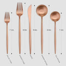 Matte Rosegold Silverware Set, Vanys 20 Piece Stainless Steel Cutlery Flatware Set, Kitchen Utensil Sets for 4, Tableware With Knife Spoons And Forks Set, Satin Finished Polished by CozyNest Decor