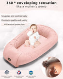 Baby Lounger for Newborn 0-24 Months, Breathable & Soft Infant Lounger, Adjustable Tummy Time Lounger for Home and Travel, Baby Girls & Boys Newborn Babies Essentials Stuff, Pink by TinyTreasures Baby Boutique